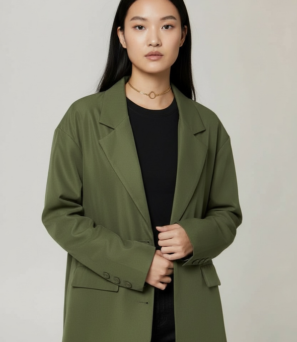 Blazer Kaki coupe droite