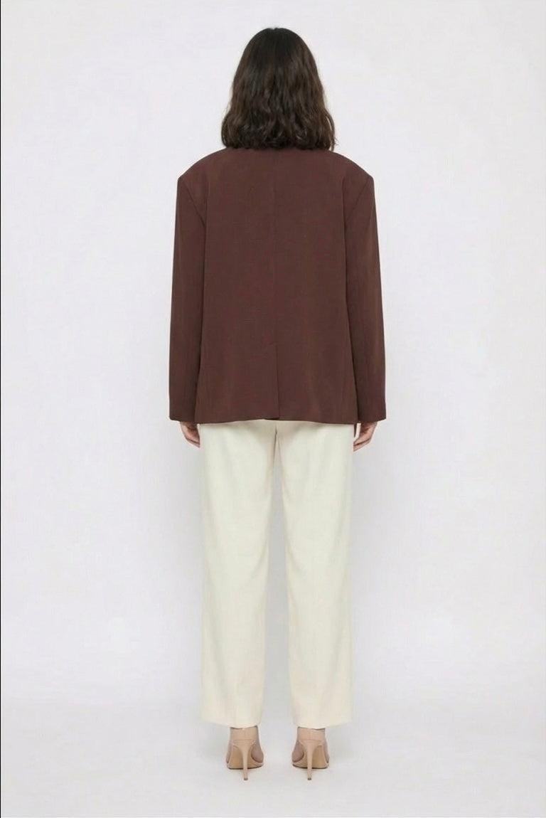 Blazer marron oversize