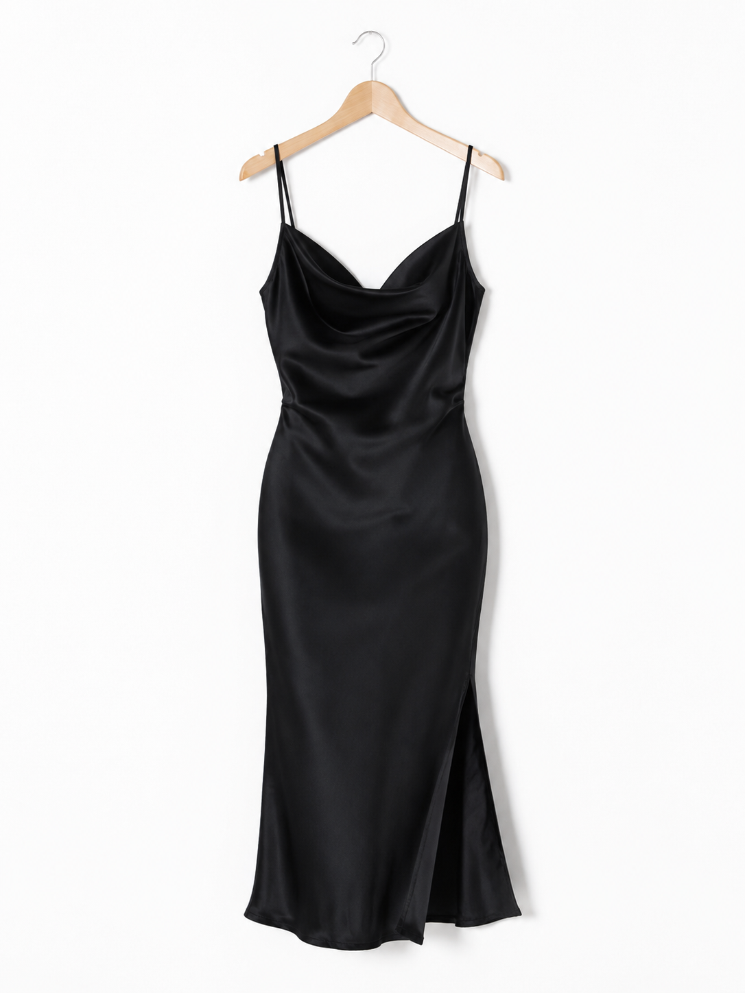 Robe fluide avec encolure drapée