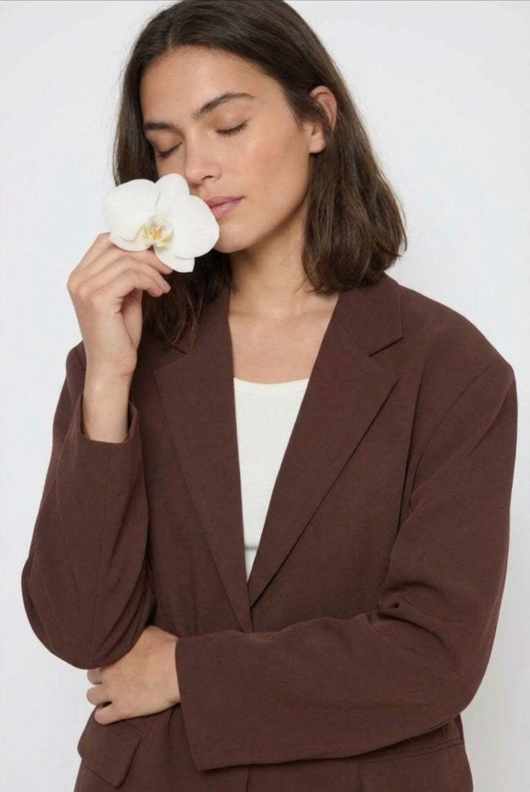 Blazer marron oversize