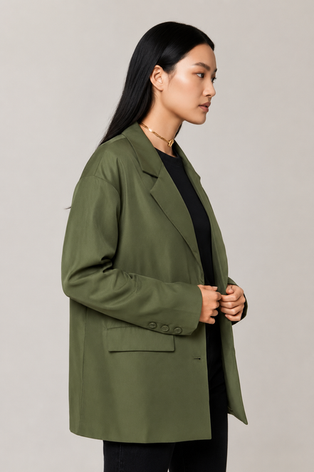 Blazer Kaki coupe droite