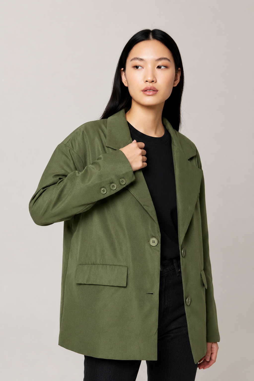 Blazer Kaki coupe droite