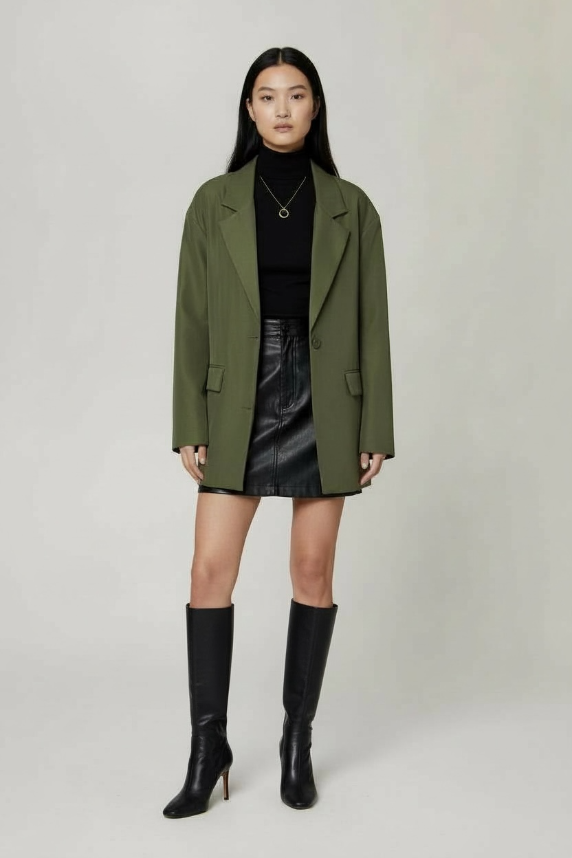 Blazer Kaki coupe droite