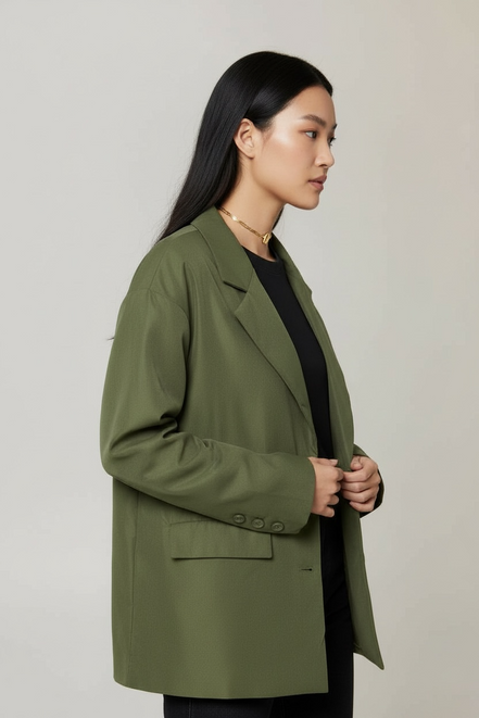 Blazer Kaki coupe droite