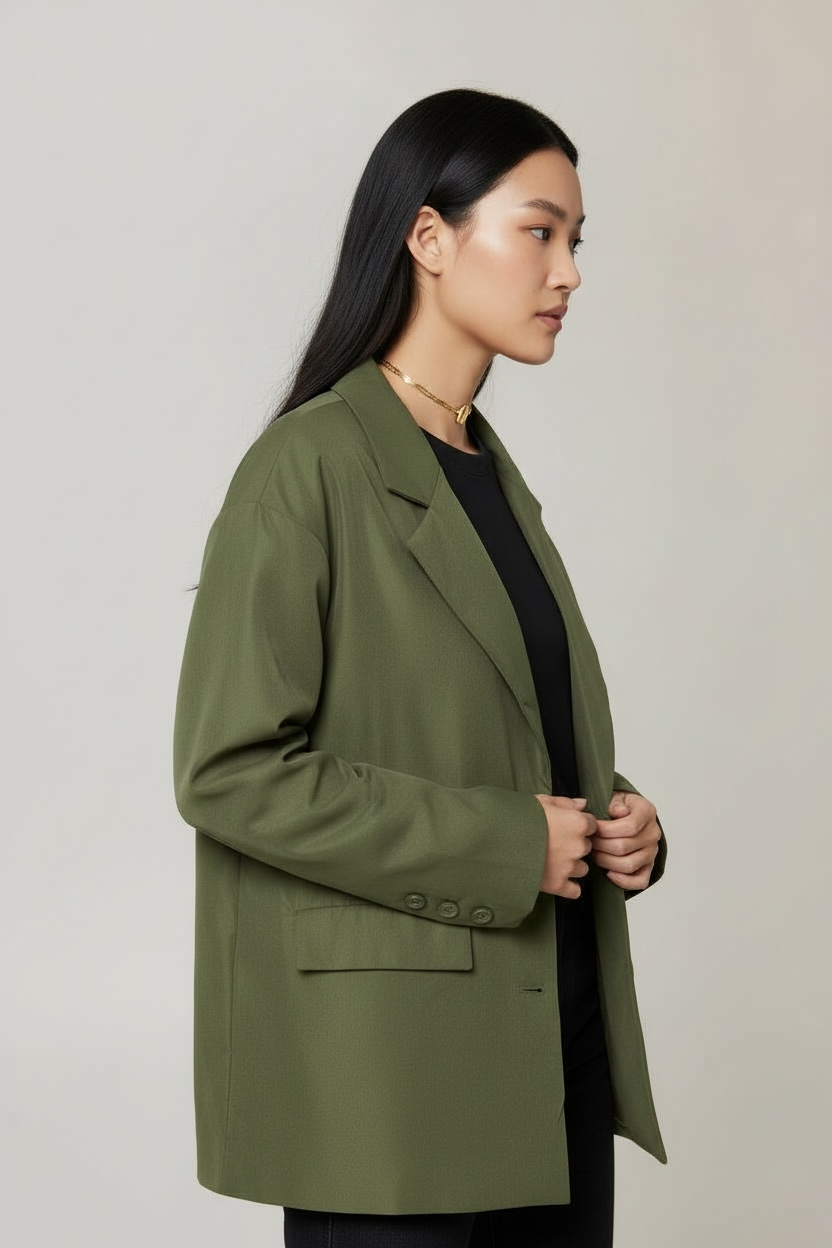 Blazer Kaki coupe droite