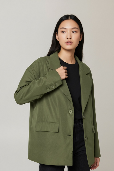 Blazer Kaki coupe droite