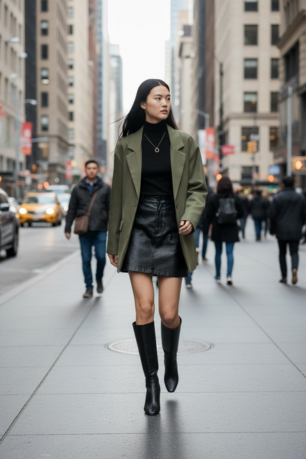 Blazer Kaki coupe droite