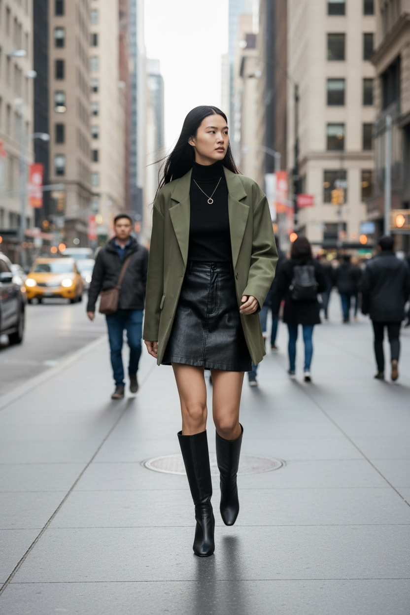 Blazer Kaki coupe droite