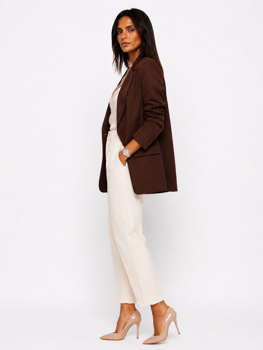 Blazer marron oversize