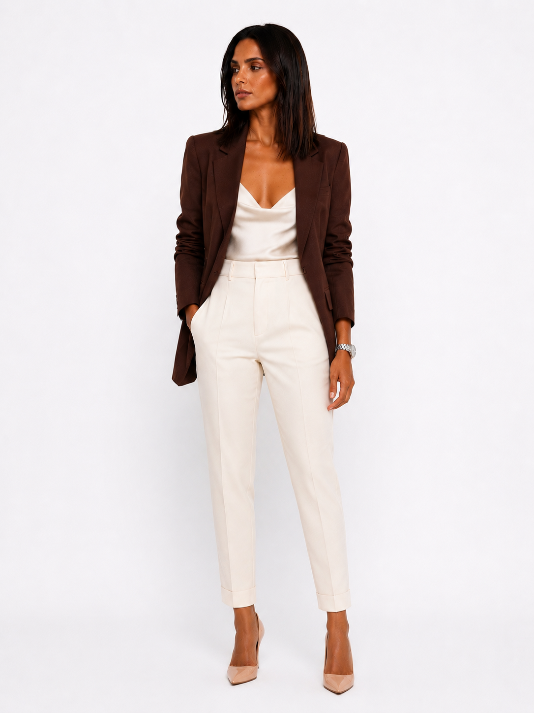 Blazer marron oversize