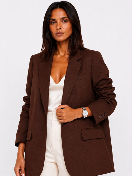 Blazer marron oversize