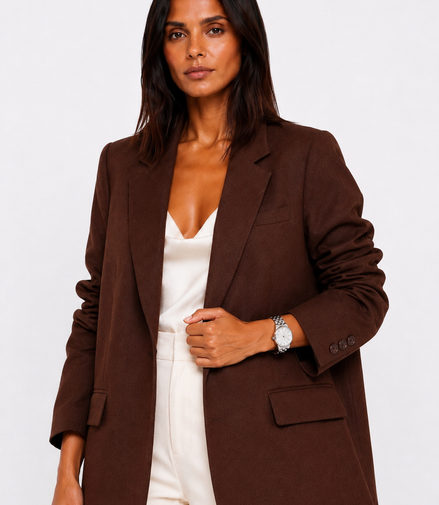 Blazer marron oversize