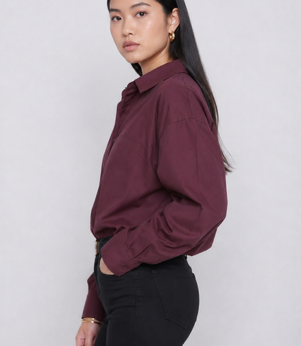 Burgundy shirt