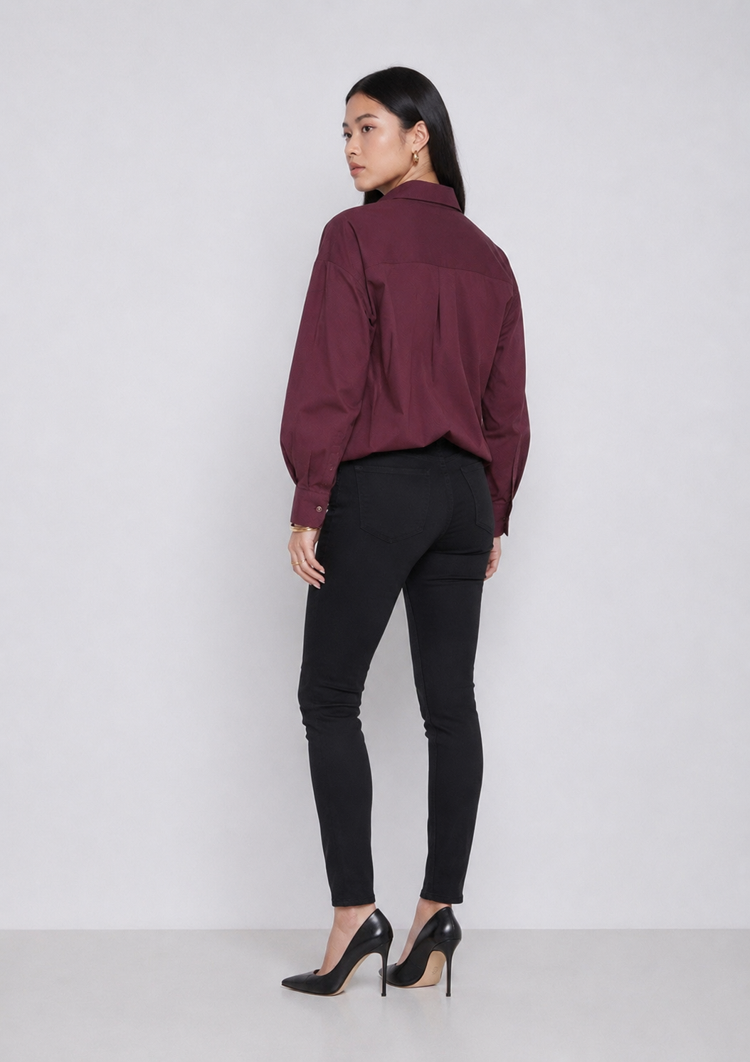 Burgundy shirt