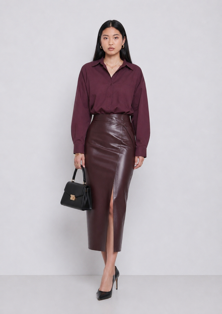 Burgundy shirt