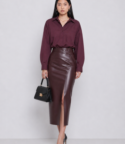 Burgundy shirt