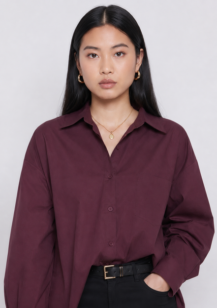 Burgundy shirt