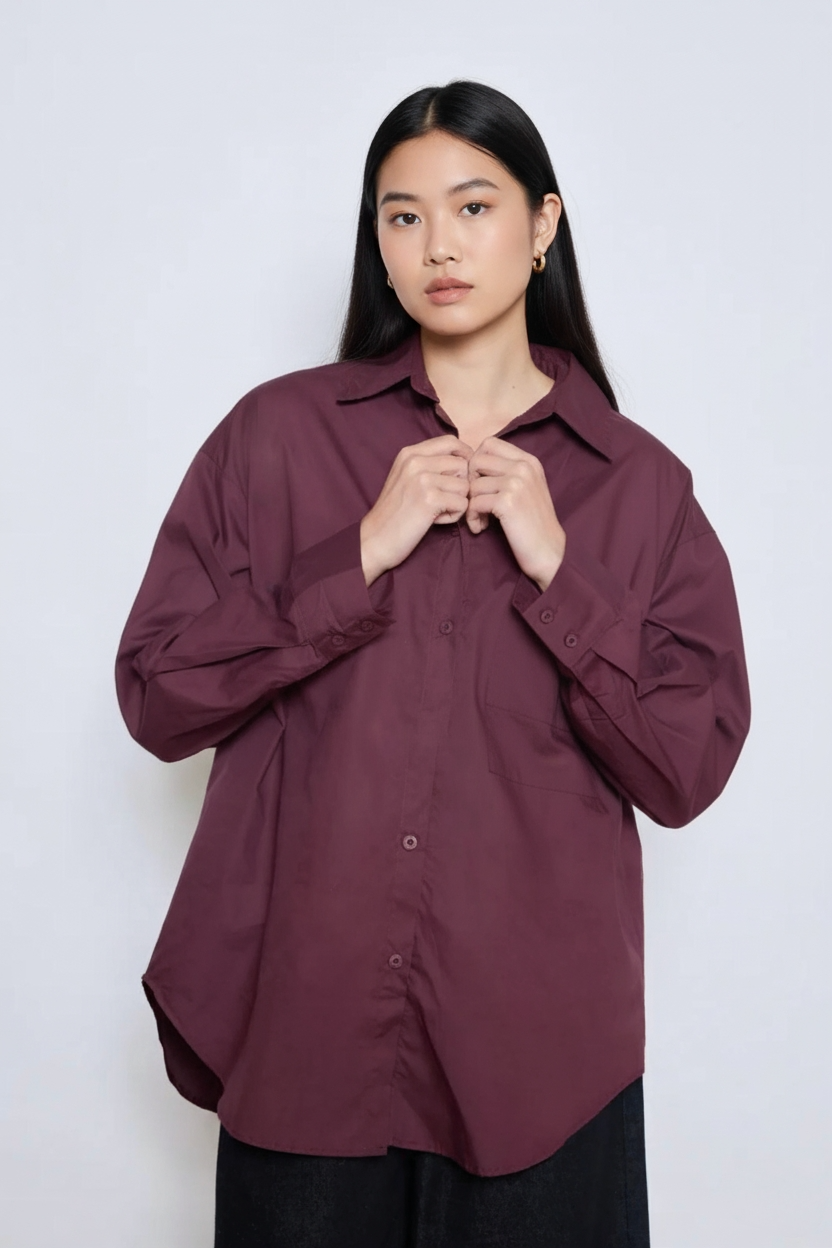 Chemise bordeaux