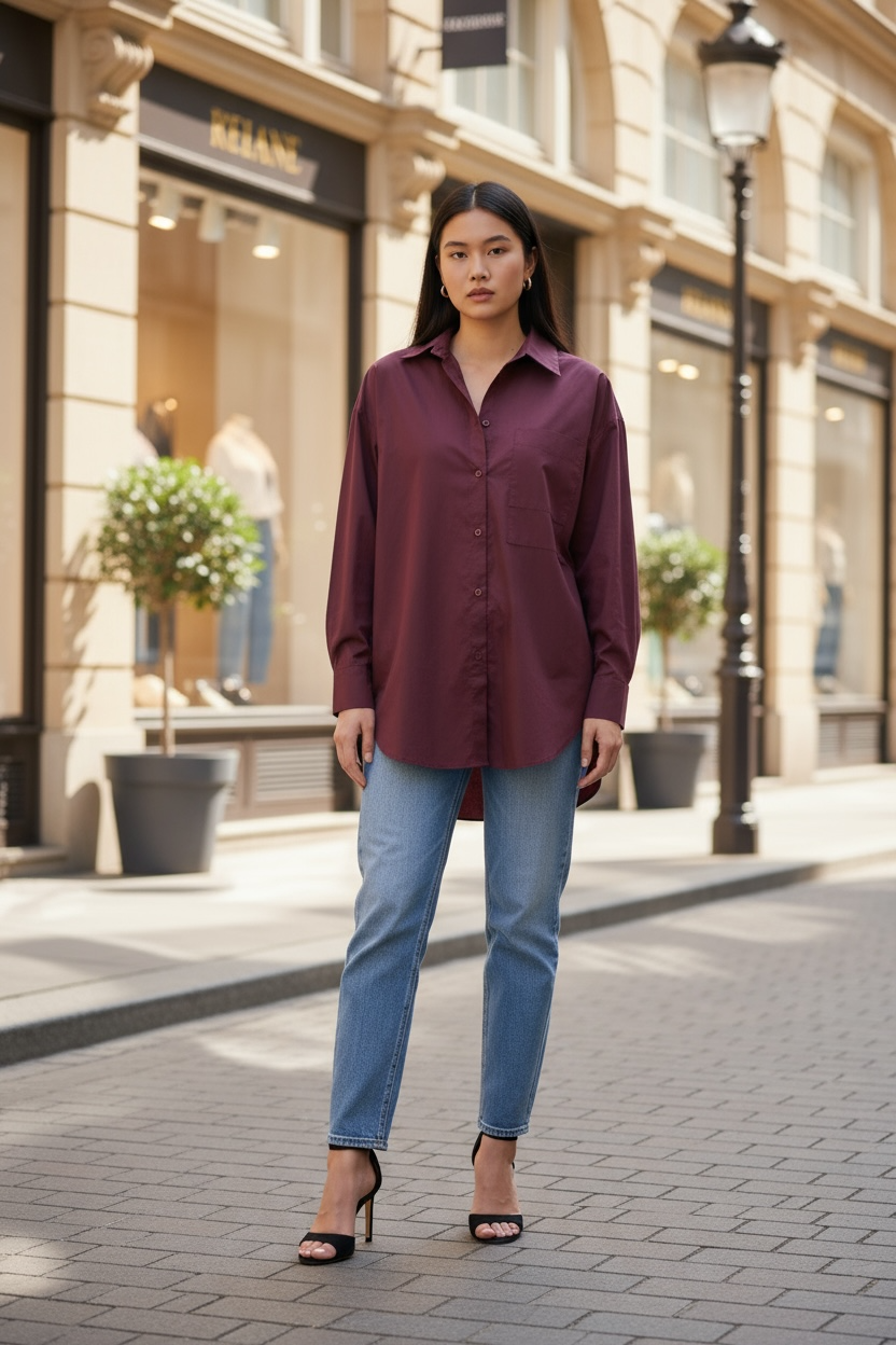 Chemise bordeaux