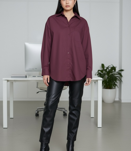 Chemise bordeaux