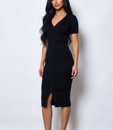 Robe ajustée avec encolure en V