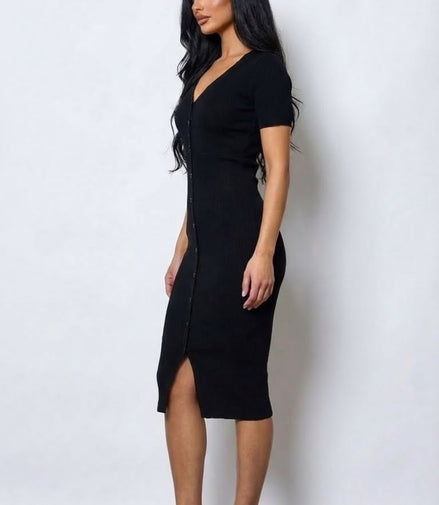 Robe ajustée avec encolure en V